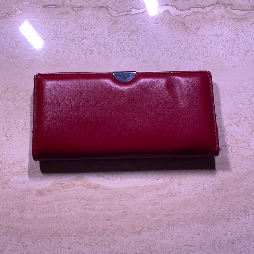 Red leather wallet- never been used